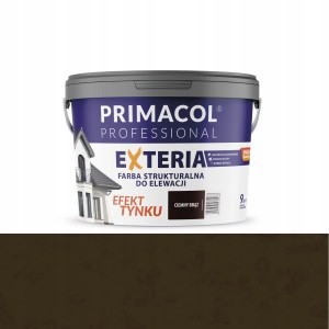 Farba Fasadowa EXTERIA STRUKTURALNA 9l ciemny brąz Primacol Professional