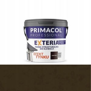 Farba Fasadowa EXTERIA STRUKTURALNA 4,5l ciemny brąz Primacol Professional