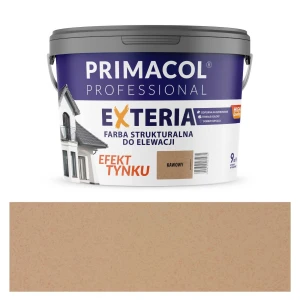 Elewacyjna farba strukturalna Exteria kawowy PRIMACOL PROFESSIONAL 9 l