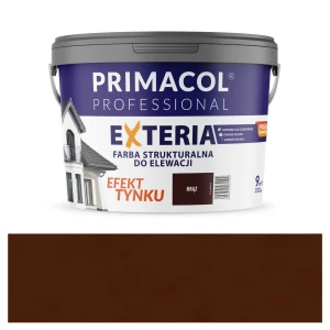 Elewacyjna farba strukturalna Exteria brąz PRIMACOL PROFESSIONAL 9 l