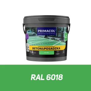 Farba Beton i Posadzka do Betonu i Posadzek Primacol Professional RAL 6018 Żółtozielony - 4,5 l