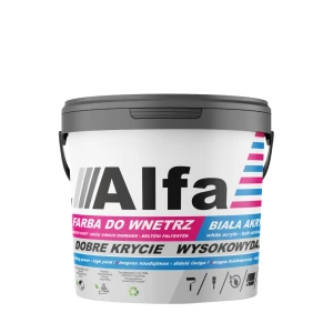 Farba Alfa biała akrylowa do wnętrz 4,5 l mat